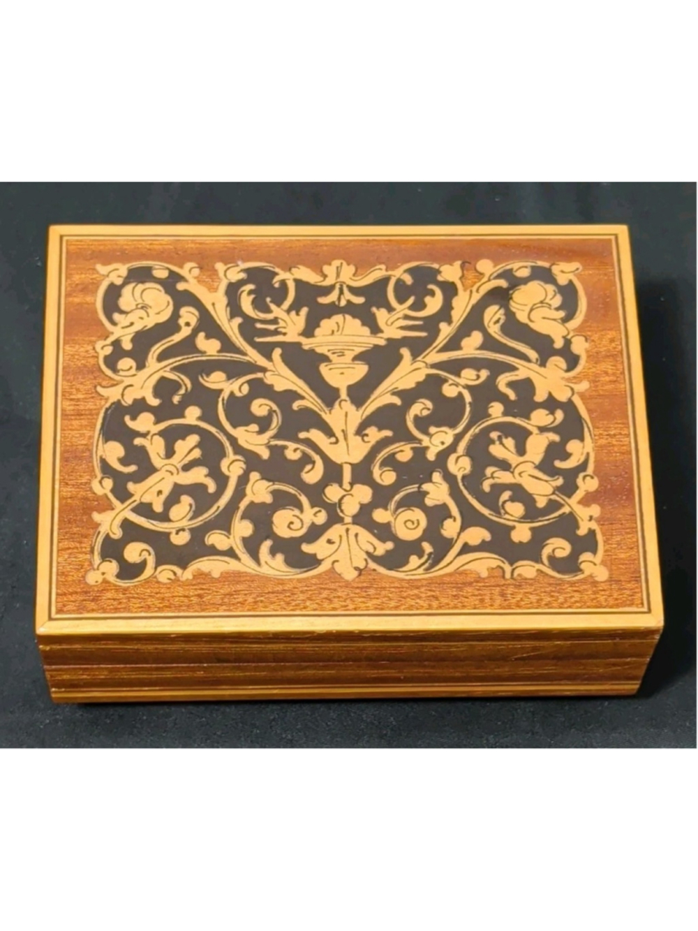 Reuge Music Box Small Sorrento Italy Jewelry Trinkets Musical Wooden Wood